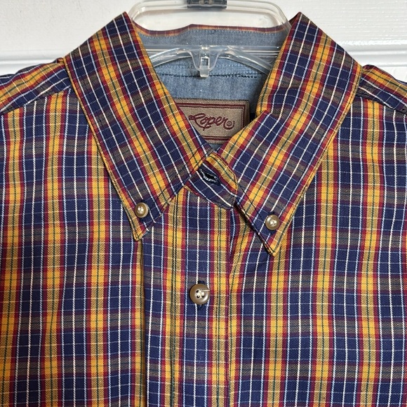 Roper men’s yellow and blue long sleeve button down shirt size XS - Picture 2 of 9